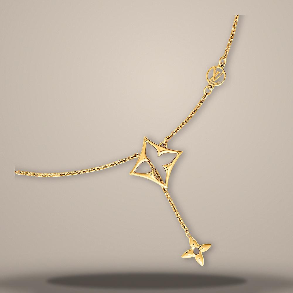 Louis Vuitton LV Flowergram Adjustable Necklace Gold-Tone Z2886U