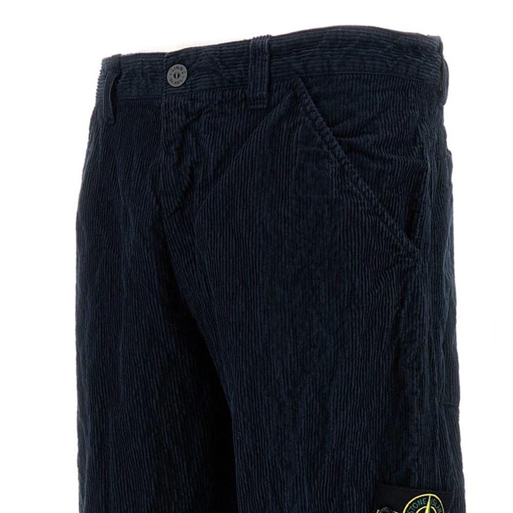 STONE ISLAND Wrinkle Corduroy 500 TC Relaxed Fit Pants Navy