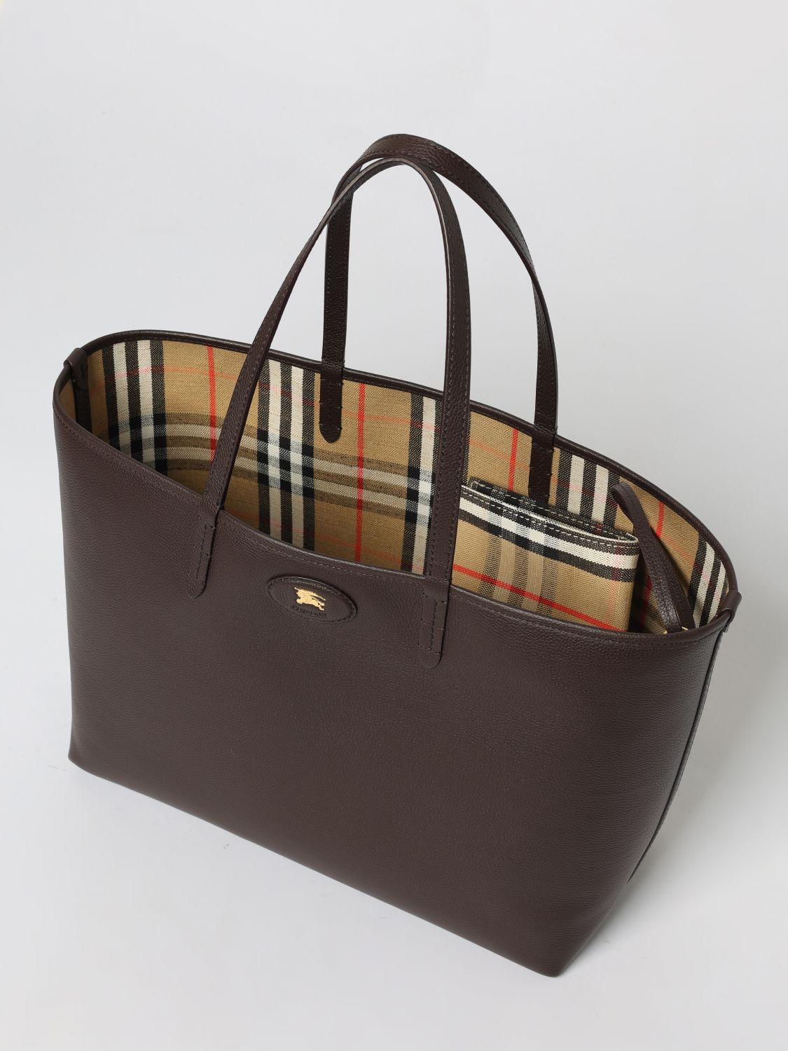 BURBERRY Leather Tote Bag Black