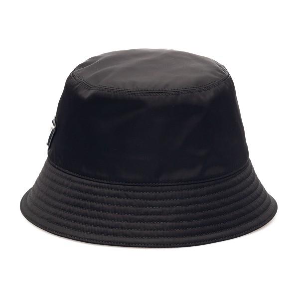 PRADA Black Nylon Bucket Hat for Men