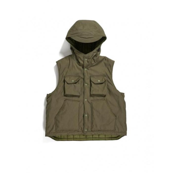 Engineered Garments Olive CP Weather Field Vest 24F1C004 PS141 EU001