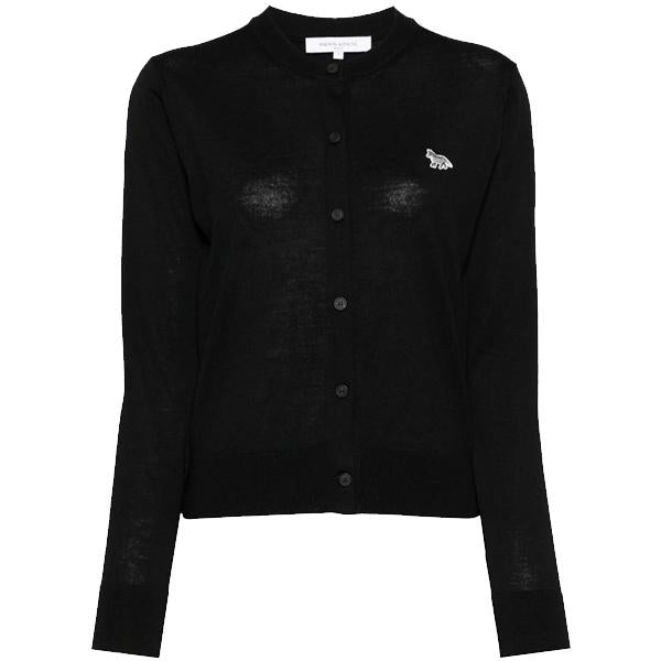 Maison Kitsune Baby Fox Patch Regular Cardigan Black MW00507KT1036 P199