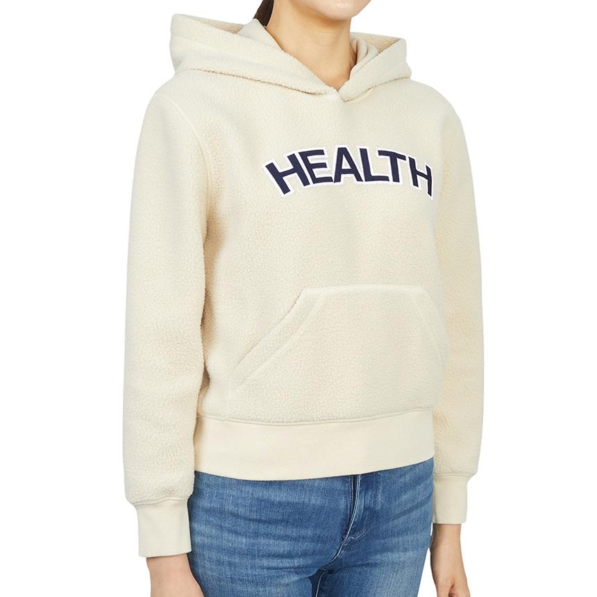SPORTY&RICH Women’s Cream Hoodie Sweatshirt