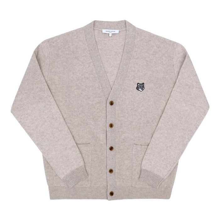 Maison Kitsune Fox Head Milano Lambswool Cardigan for Men