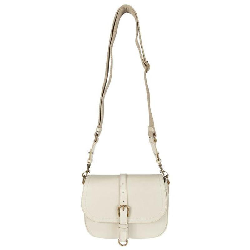 GOLDEN GOOSE Sally Medium Leather Shoulder Bag White