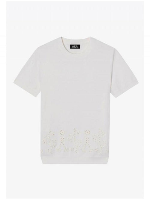 A.P.C. Alice Short-Sleeve Crewneck Knit Sweater COHGE F23428 AAC