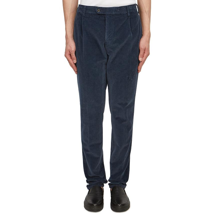 LARDINI Men’s Corduroy Classic Pants Navy