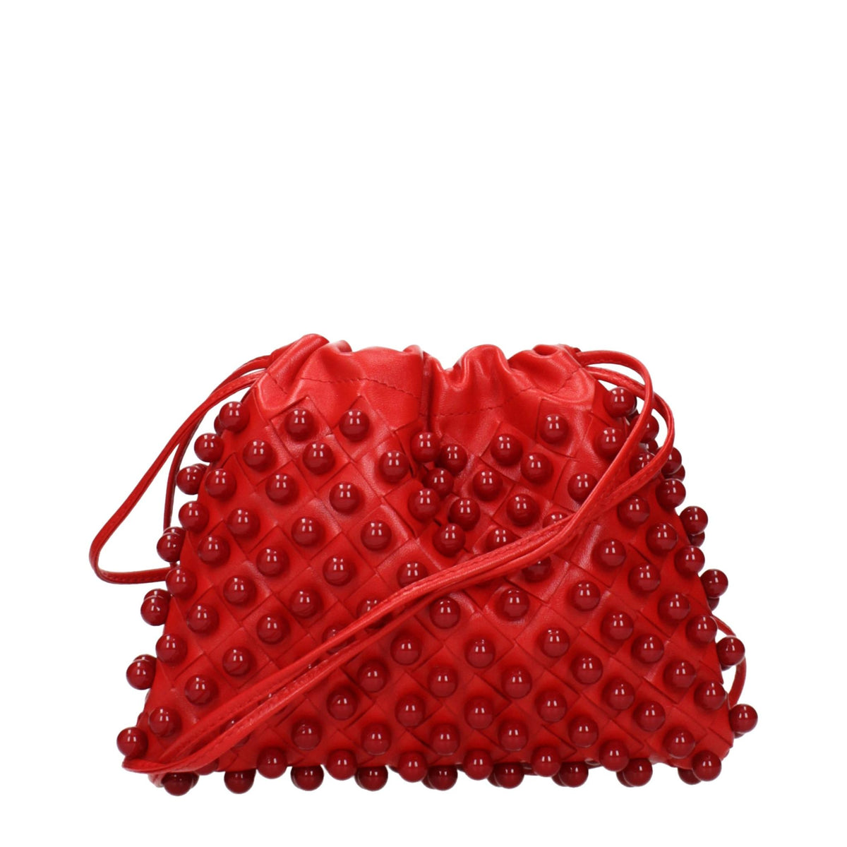 Bottega Veneta Leather Clutch Bag Beige