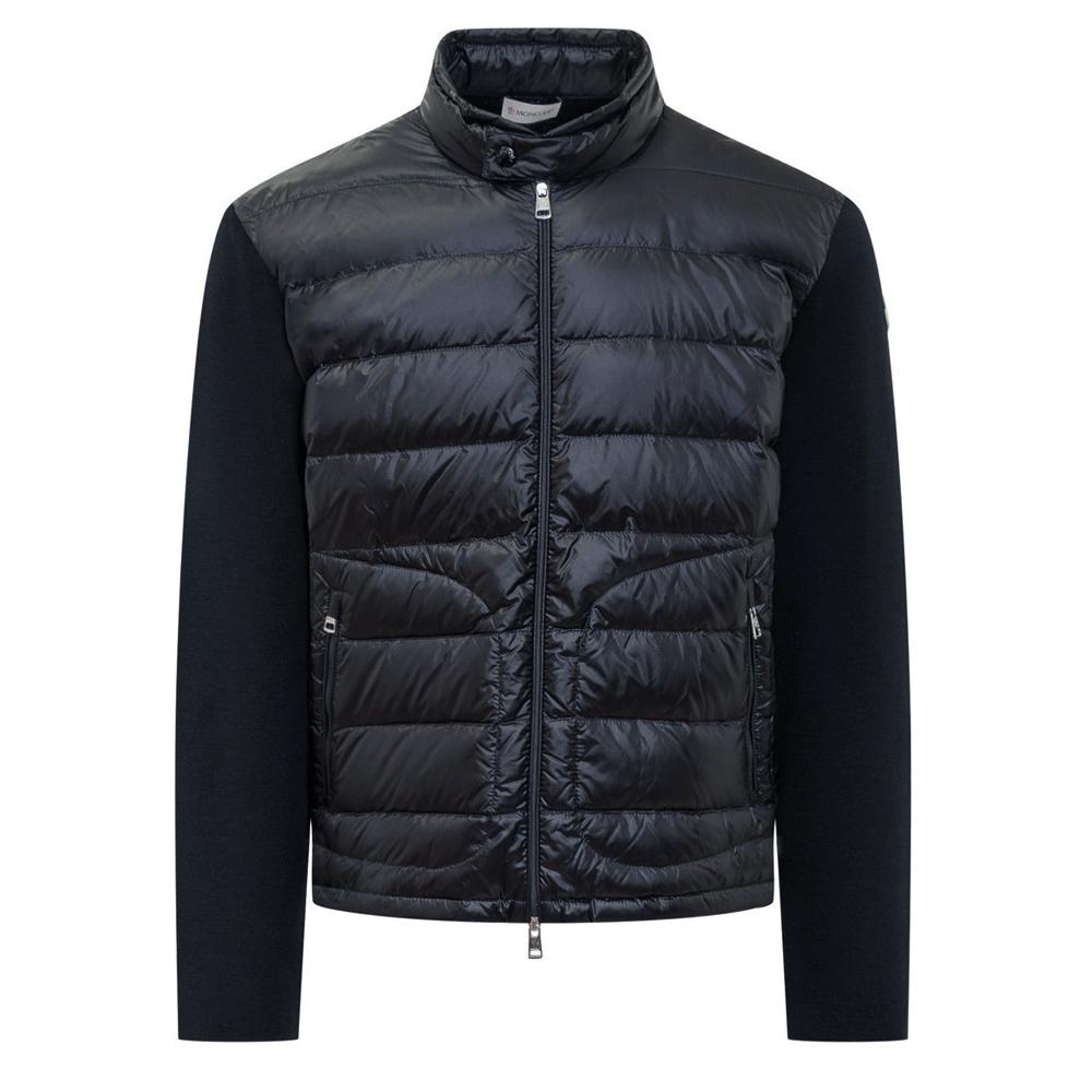 Moncler Logo Knit Mix Padded Jacket Navy Men’s 9B00016 M1131 776