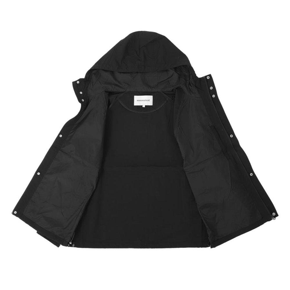 Maison Kitsune Fox Head Windbreaker Jacket Men Black LM02228 WQ4019 P199