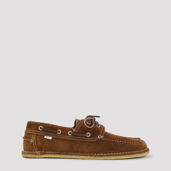 AMI Suede Boat Shoes Loafers for Women USV830 872 236 CARAMEL DOM