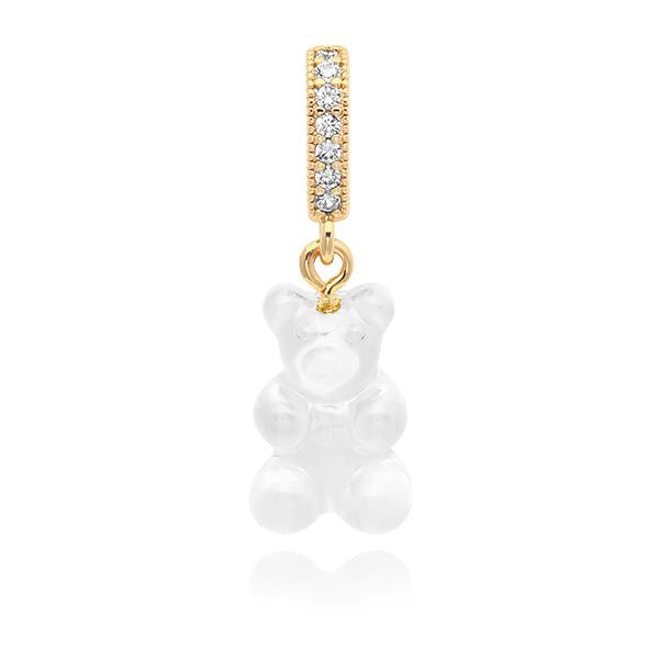 CRYSTAL HAZE Nostalgia Bear Iced Pave Connector Women’s Charm