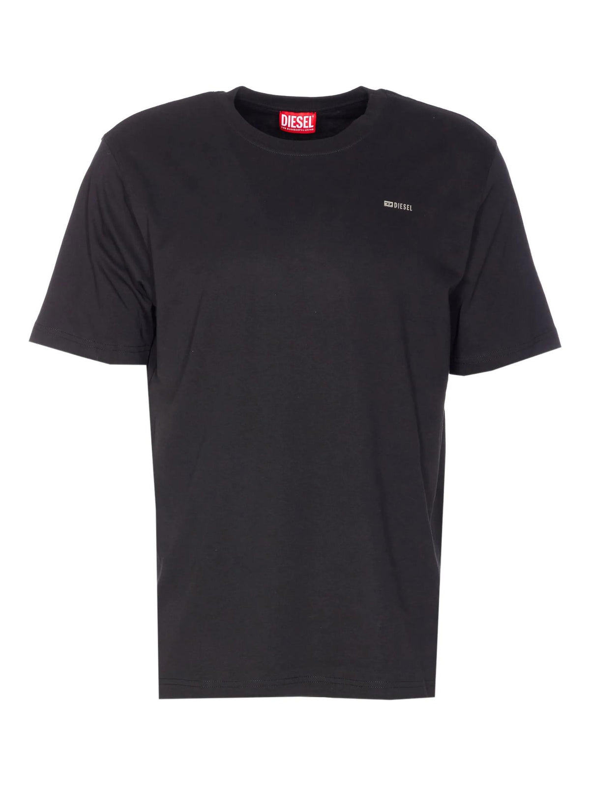 DIESEL Black Cotton Short Sleeve T-Shirt