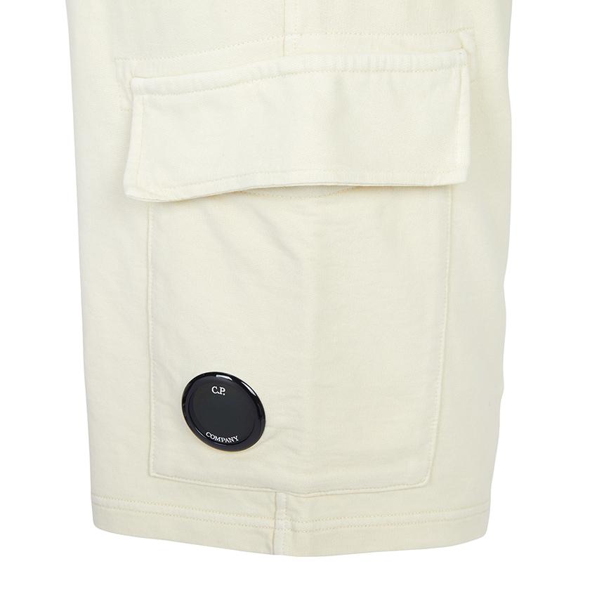 CP Company Men’s Cargo Shorts Cotton Casual Pants White