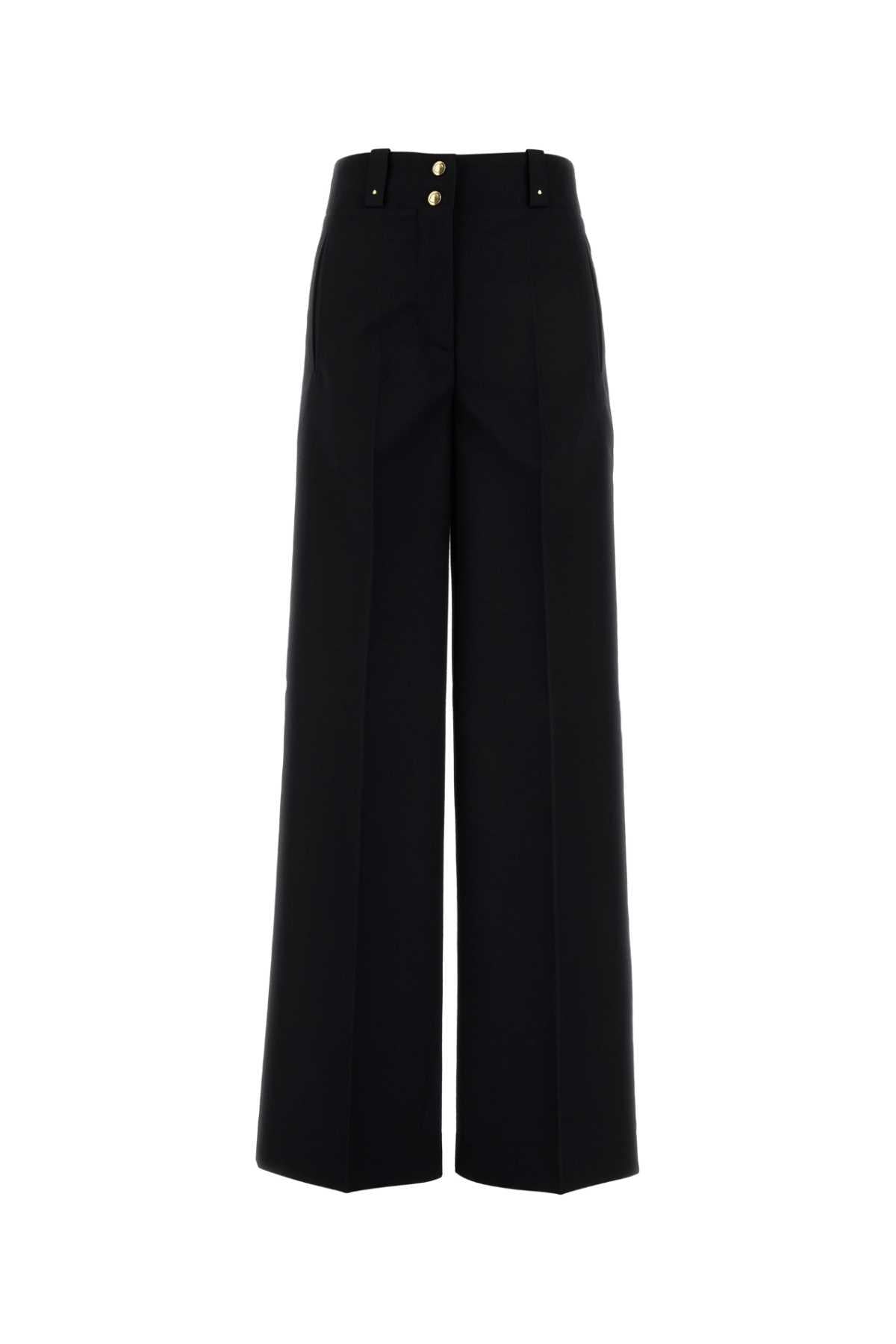 Moncler Black Wool Classic Trousers Pants for Women