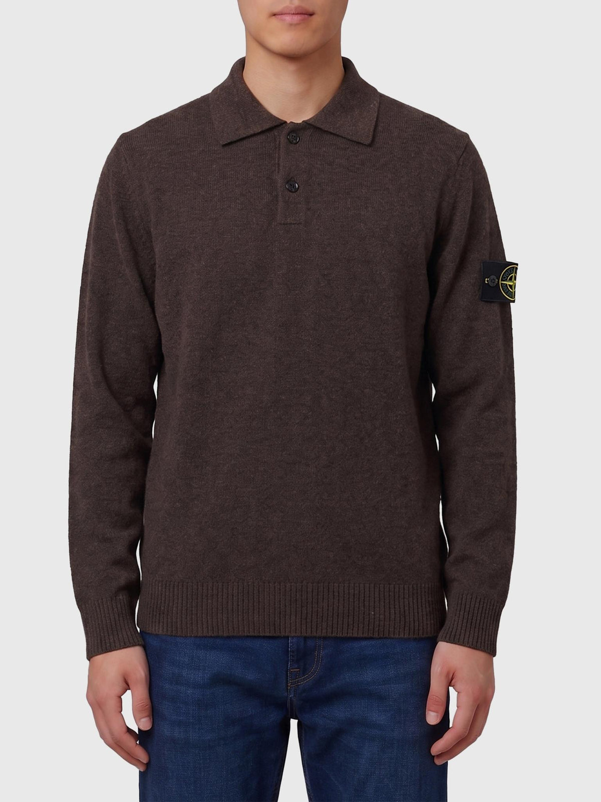 STONE ISLAND Wool Blend Button-Up Cardigan for Men