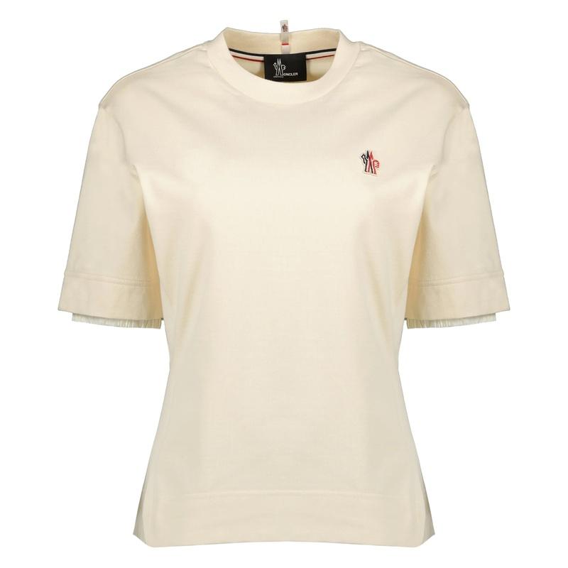 Moncler Grenoble Logo Patch Women’s Short Sleeve T-Shirt White
