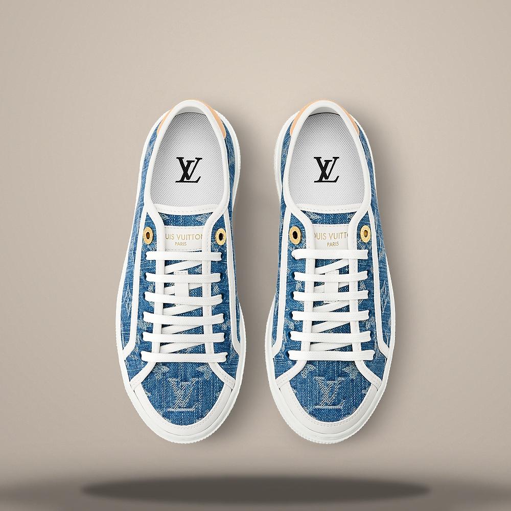 Louis Vuitton LV Lagoon Blue Men's Low Top Sneakers 1AGYG2