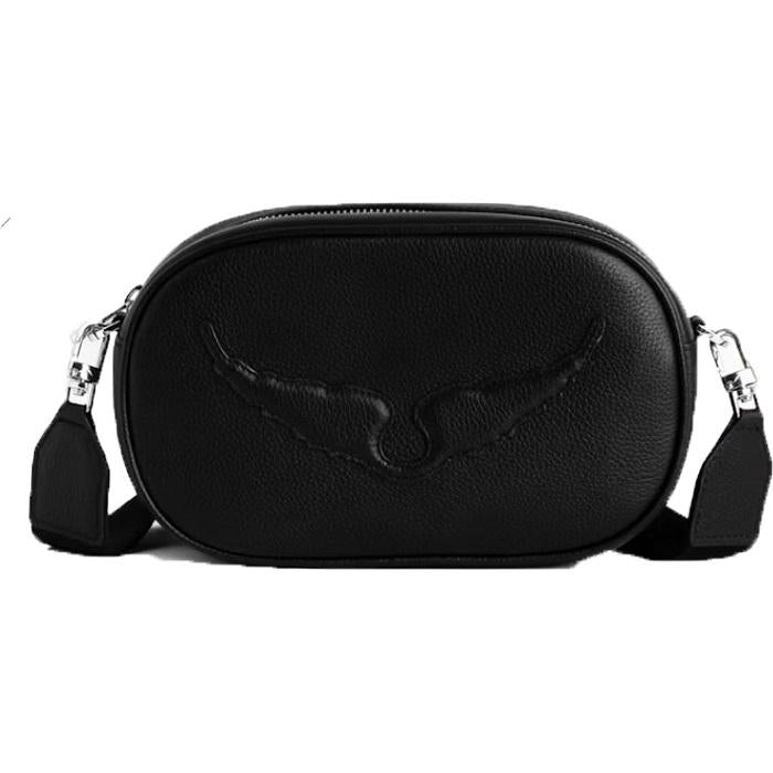 Zadig&Voltaire Black Leather Rock With You Camera Crossbody Bag