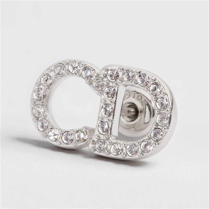 DIOR CD Signature Stud Earrings Gold-Tone Metal