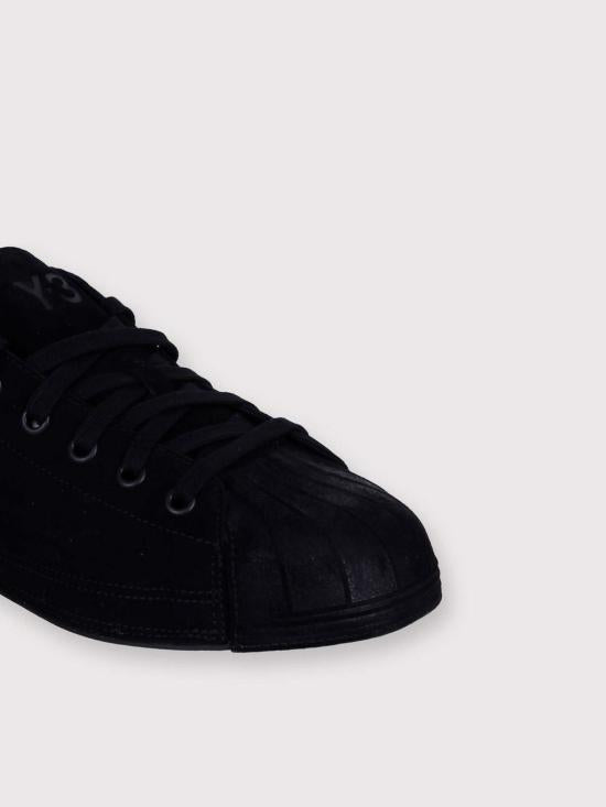 Y-3 Black Leather Low-Top Sneakers for Men JR7454 DOM