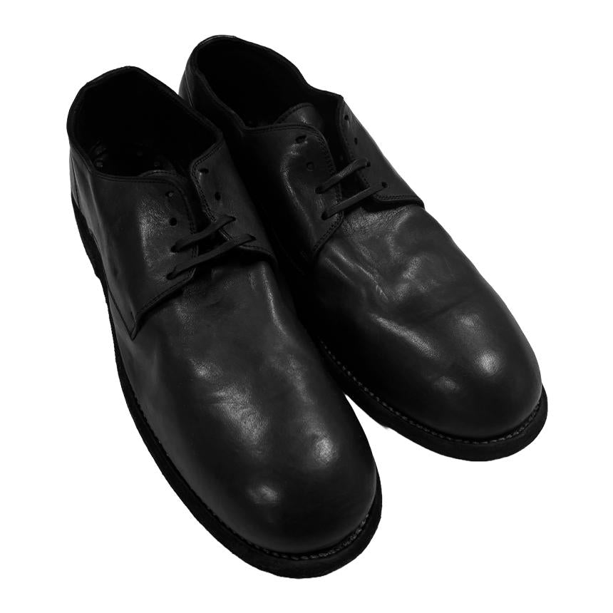 GUIDI Black Horse Full Grain Leather Derby Shoes 992X
