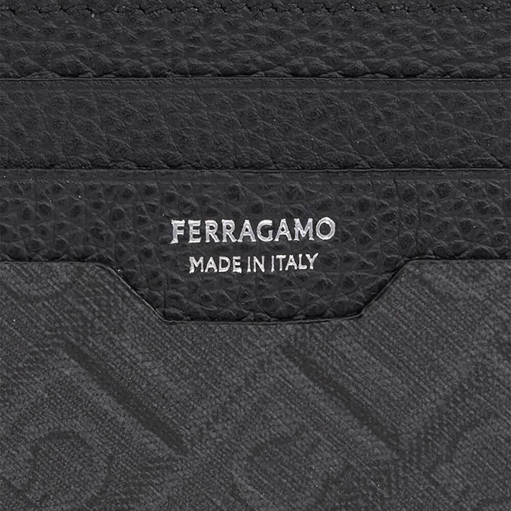 Ferragamo Monogram Leather Card Holder Wallet for Women