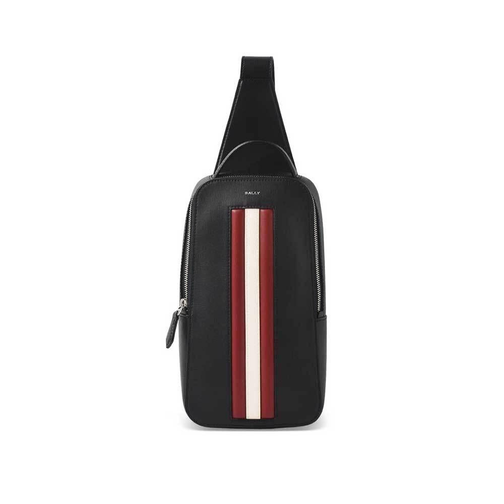 BALLY Men’s Sling Bag Black Crossbody Pack 6308465 I946P