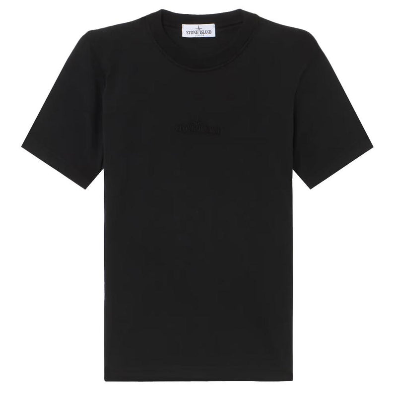 STONE ISLAND Black Cotton Kids Women’s T-Shirt K1S162100007 S0050 V0029