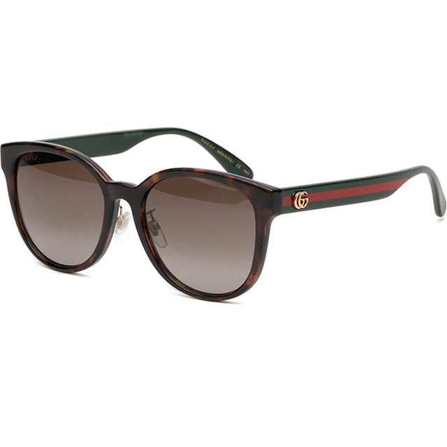 GUCCI Black Acetate Rectangular Sunglasses Asian Fit Unisex
