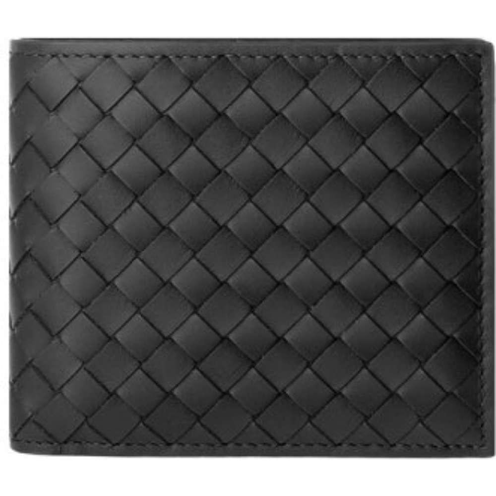 Bottega Veneta Black Intrecciato Leather Bifold Wallet