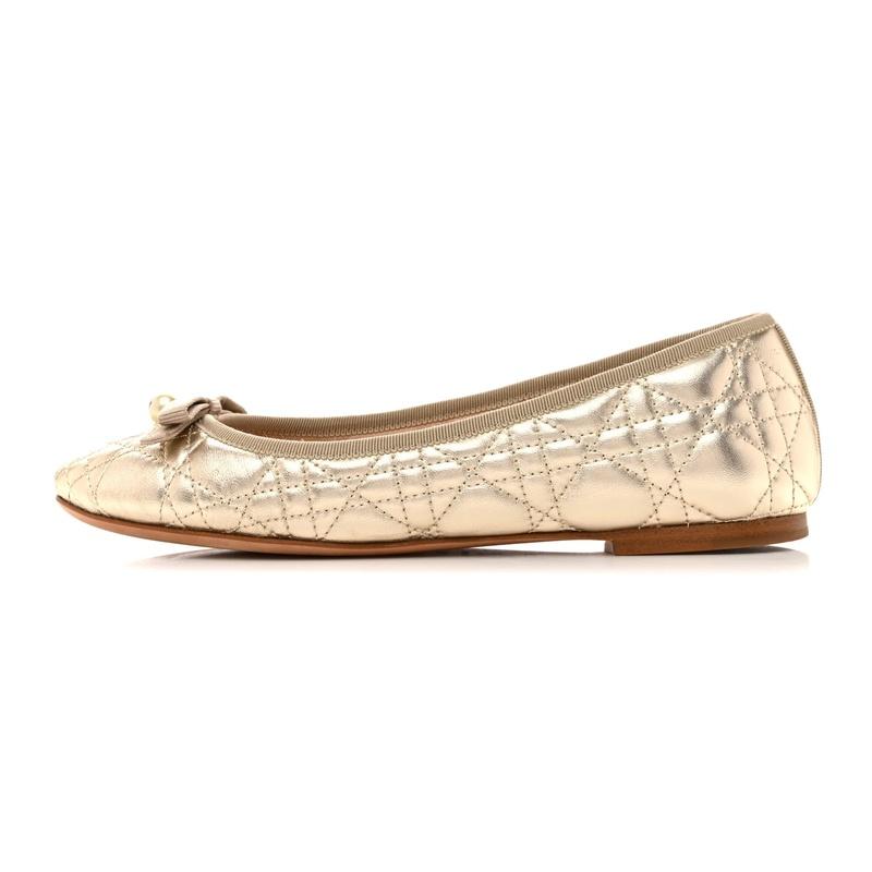 DIOR Metallic Women’s Ballerina Flat Shoes