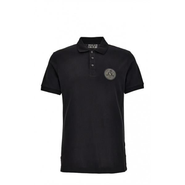 Versace Embroidered V Emblem Polo Shirt for Men
