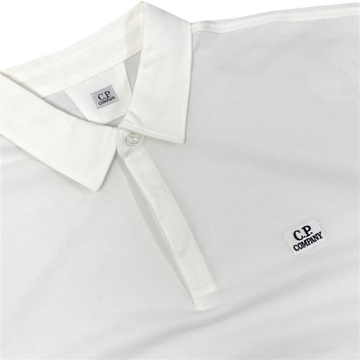 CP Company Logo Stretch Pique Polo Short Sleeve Shirt 18CMPL165A