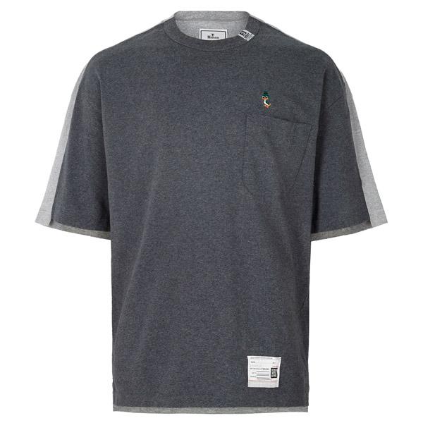 Maison Mihara Yasuhiro Charcoal Front and Back Print T-Shirt A16TS602 CHARCOAL
