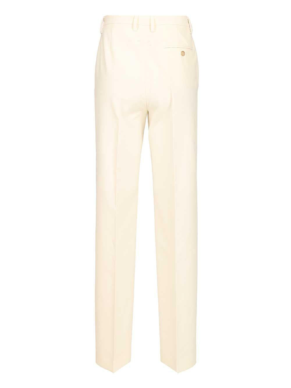 Maison Margiela Beige Wool Classic Trousers for Women