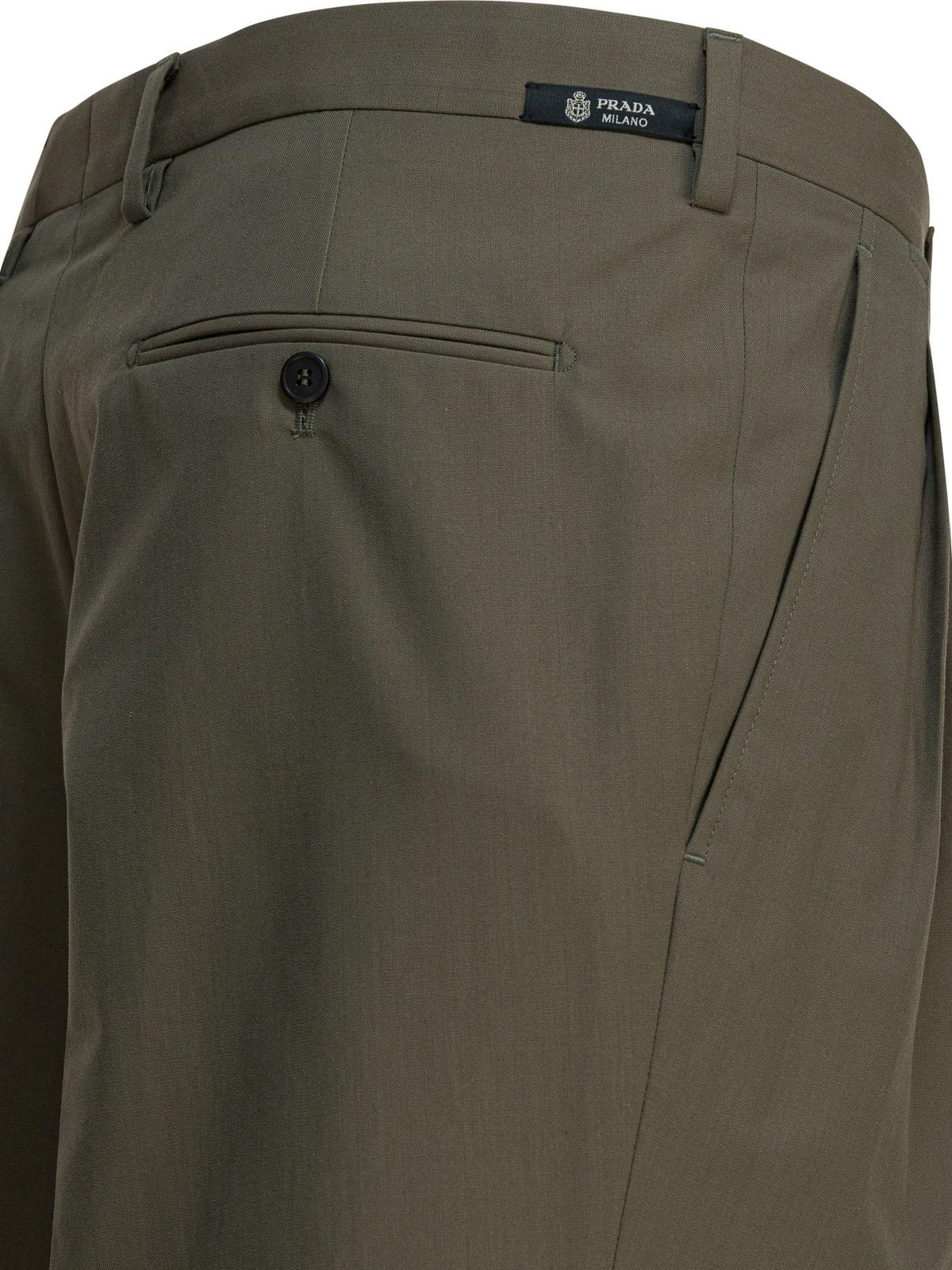 PRADA Black Wool Trousers Men’s Suit Pants