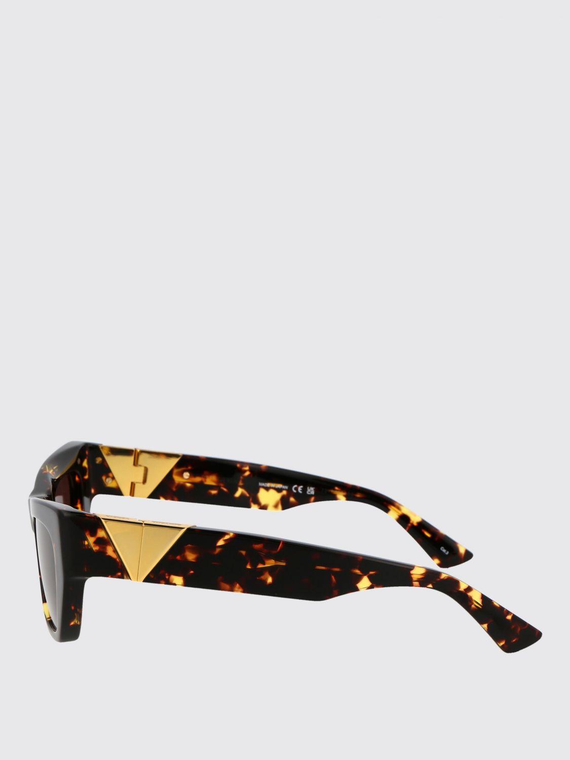 Bottega Veneta Black Acetate Rectangle Sunglasses