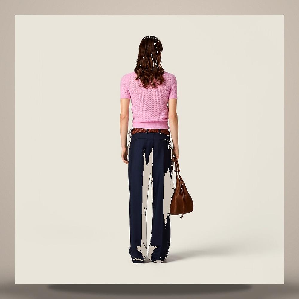 Miu Miu Cashmere Silk Polo Shirt MML07X 6065 F0028