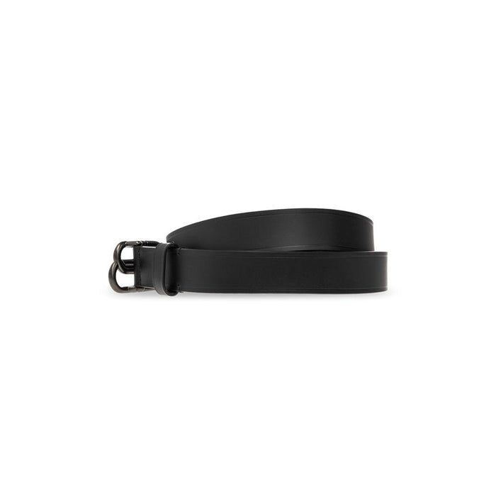 BALENCIAGA BB Logo Women’s Thin Leather Belt Black