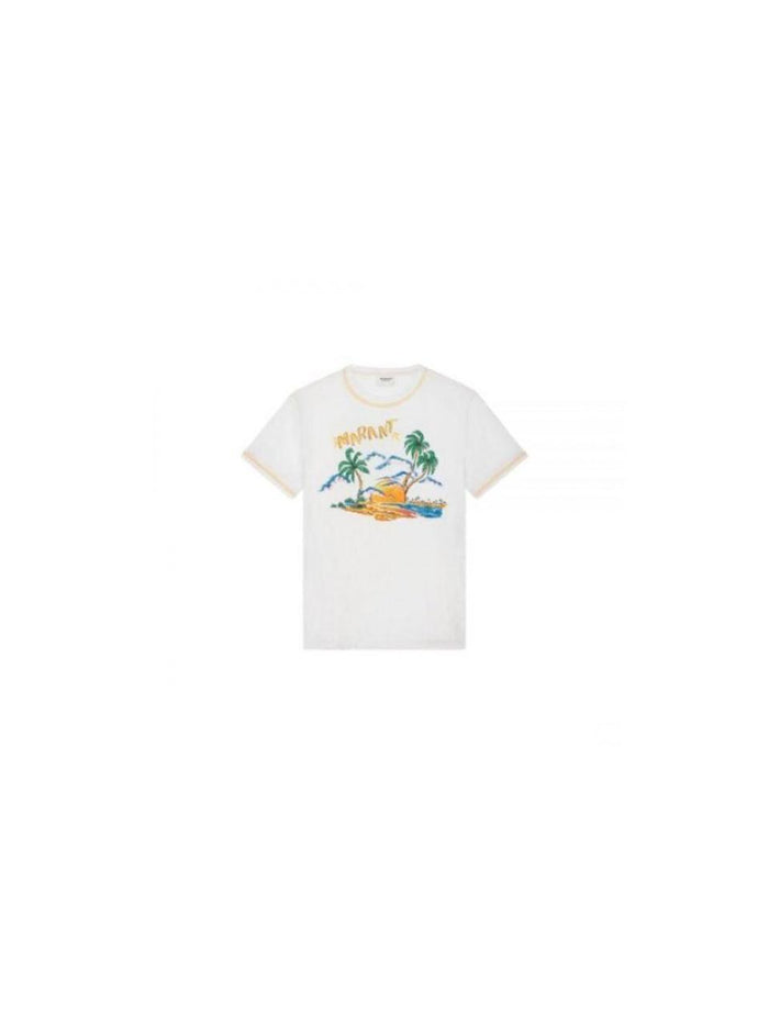 Isabel Marant White Cotton Short Sleeve T-Shirt
