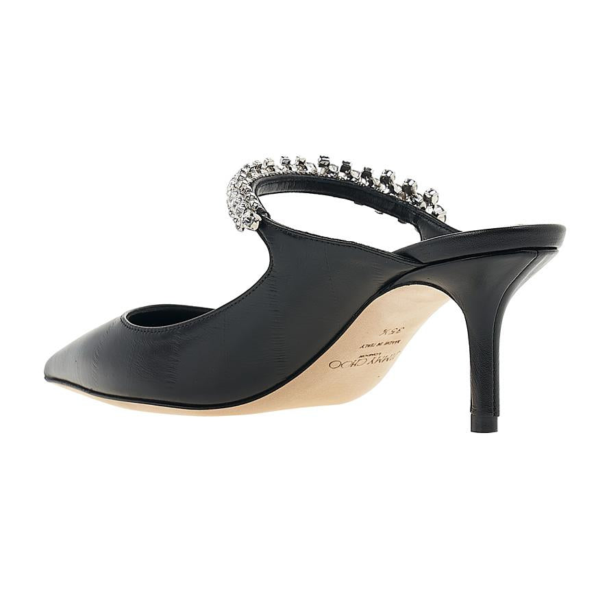 Jimmy Choo Bing Crystal Strap Mule Slides for Women BING 65 EBK BLACK 1