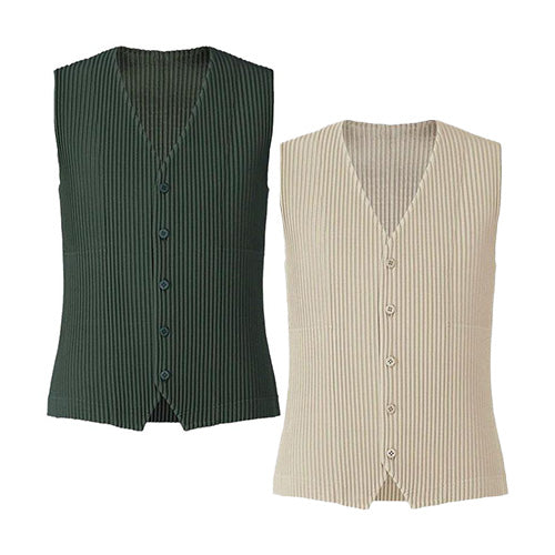 Issey Miyake Unisex Tailored Pleated Vest JE157