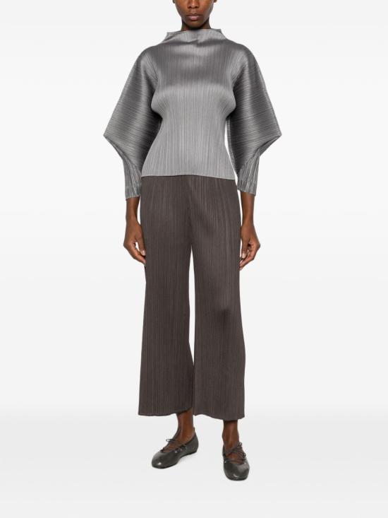 PLEATS PLEASE Charcoal Pleated Suit Pants Women’s Classic Trousers