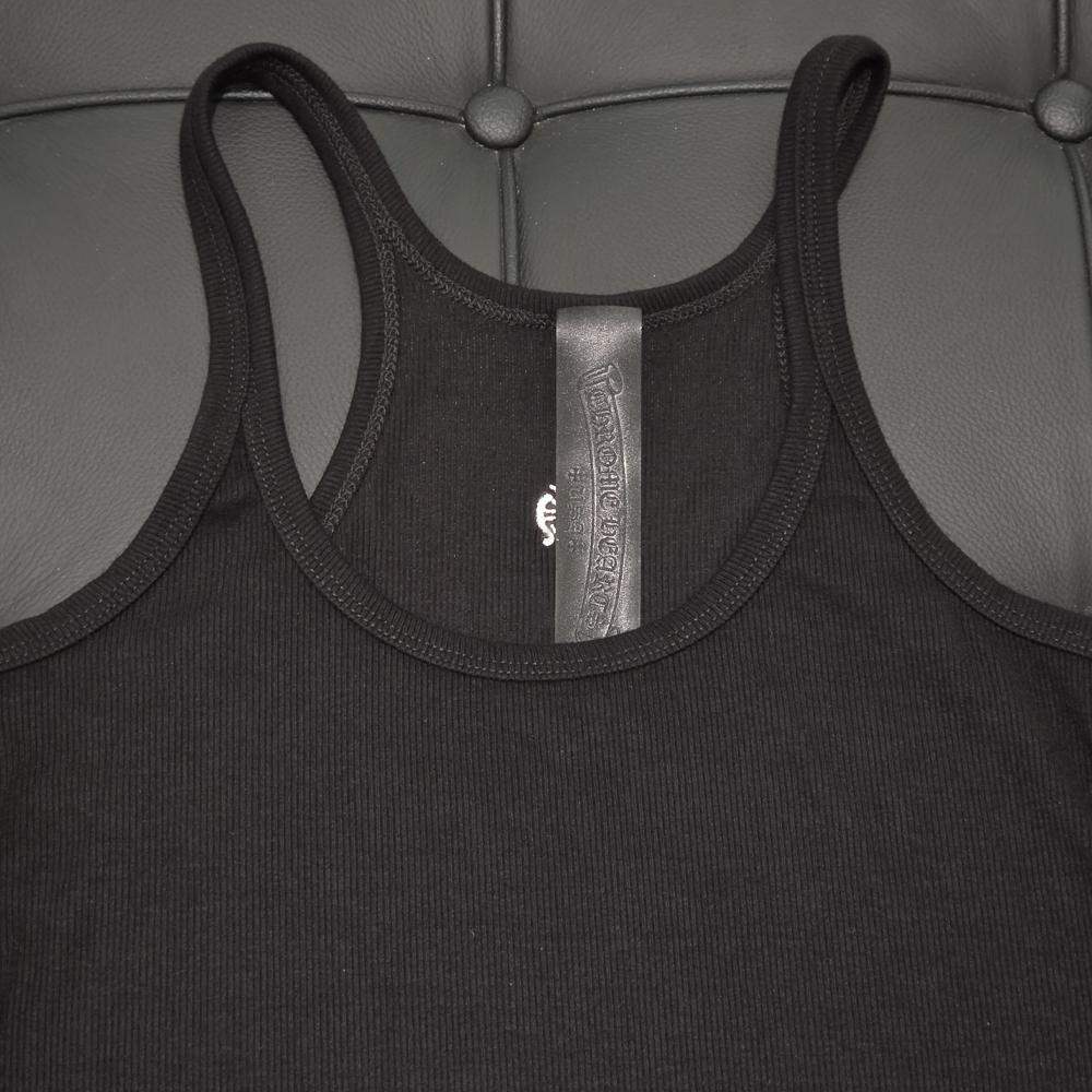 Chrome Hearts Cross Stitch Sleeveless Tank Top Black S