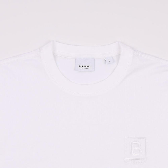 BURBERRY Logo Check Oversized T-Shirt White 80615531