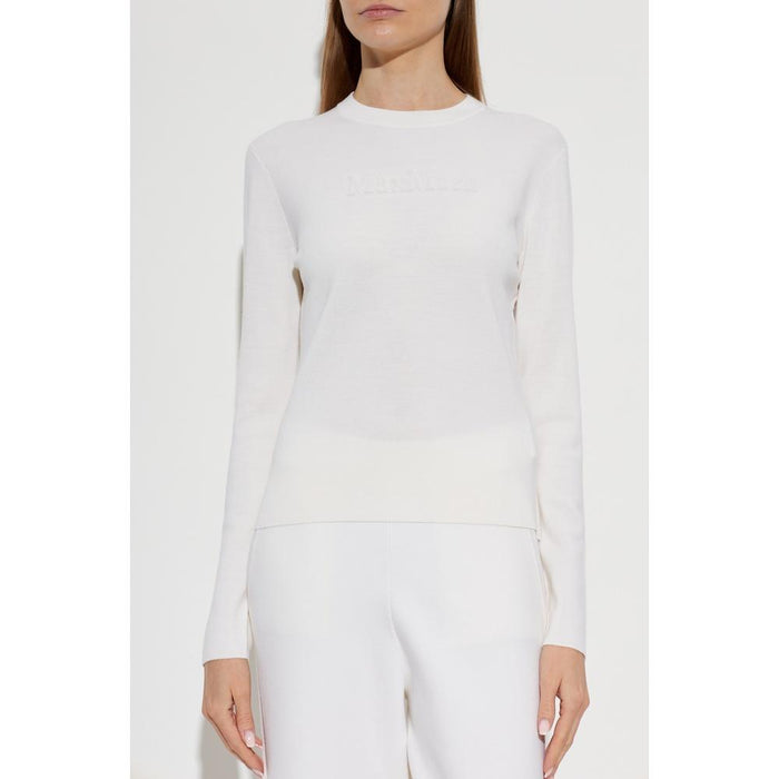 Max Mara Women’s Round Neck Knit Sweater Black Wool