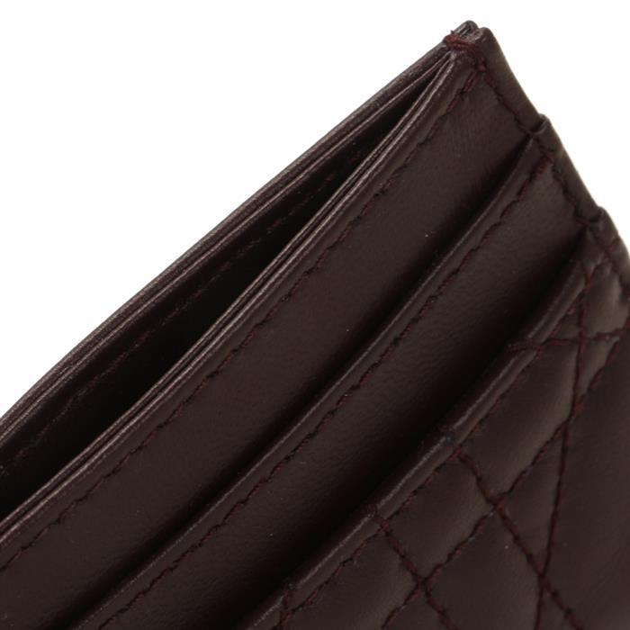 DIOR Lady Dior Freesia Leather Card Holder Wallet