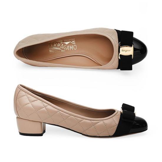 Ferragamo Leather Pump Heels Black Women’s