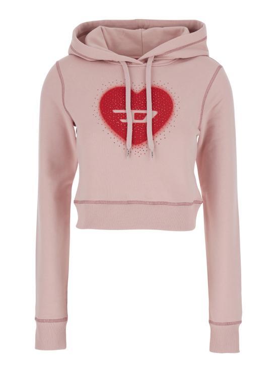 DIESEL Women’s Cotton Hooded Sweatshirt A21952 0N 33L PINK DOM